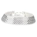 Sterling Silver 8 Rows Solid Bismarck Bracelet 7.5"